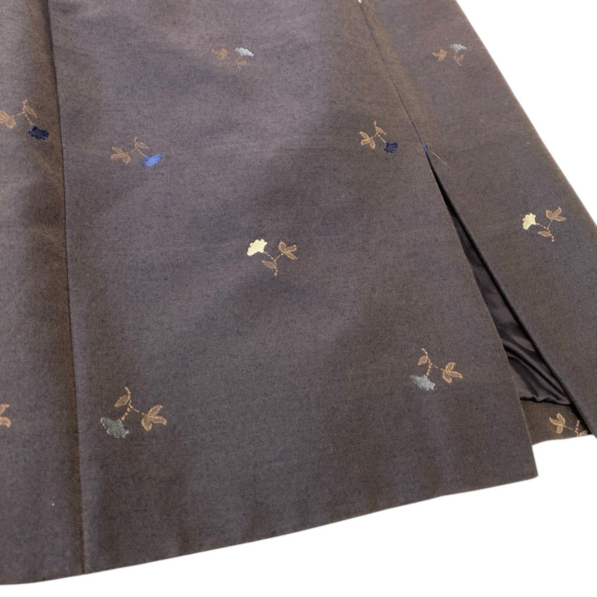 93h3 【美品】 GIVENCHY ジバンシィ 花柄刺繡 ロングワンピース ドレスワンピース サイズ36 ダークブラウン レディースu02t