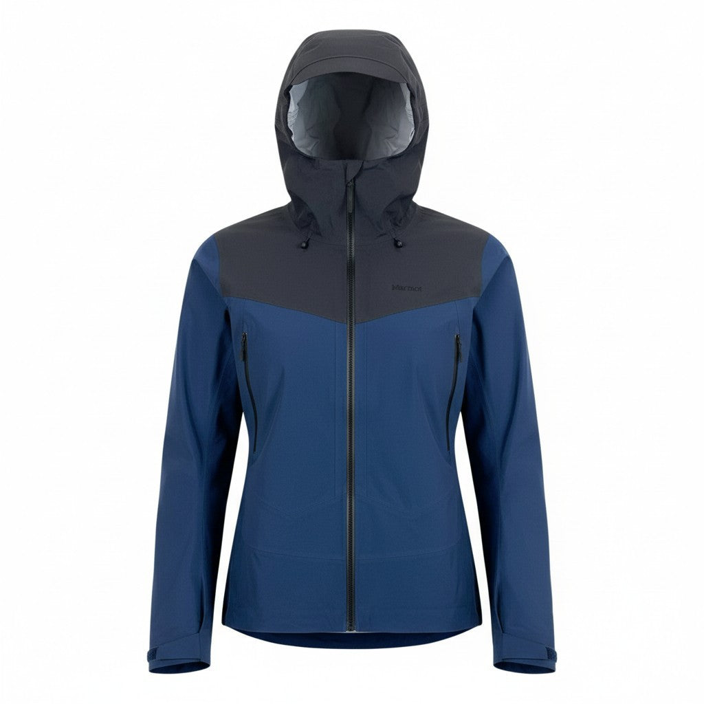 49L9 【美品】Marmot × SHIPS マーモット シップス ナイロンジャケット  SHELL JACKET GORE-TEX TSFMR209SP Lサイズ ネイビー ブラック ナイロン100％ メンズo07t