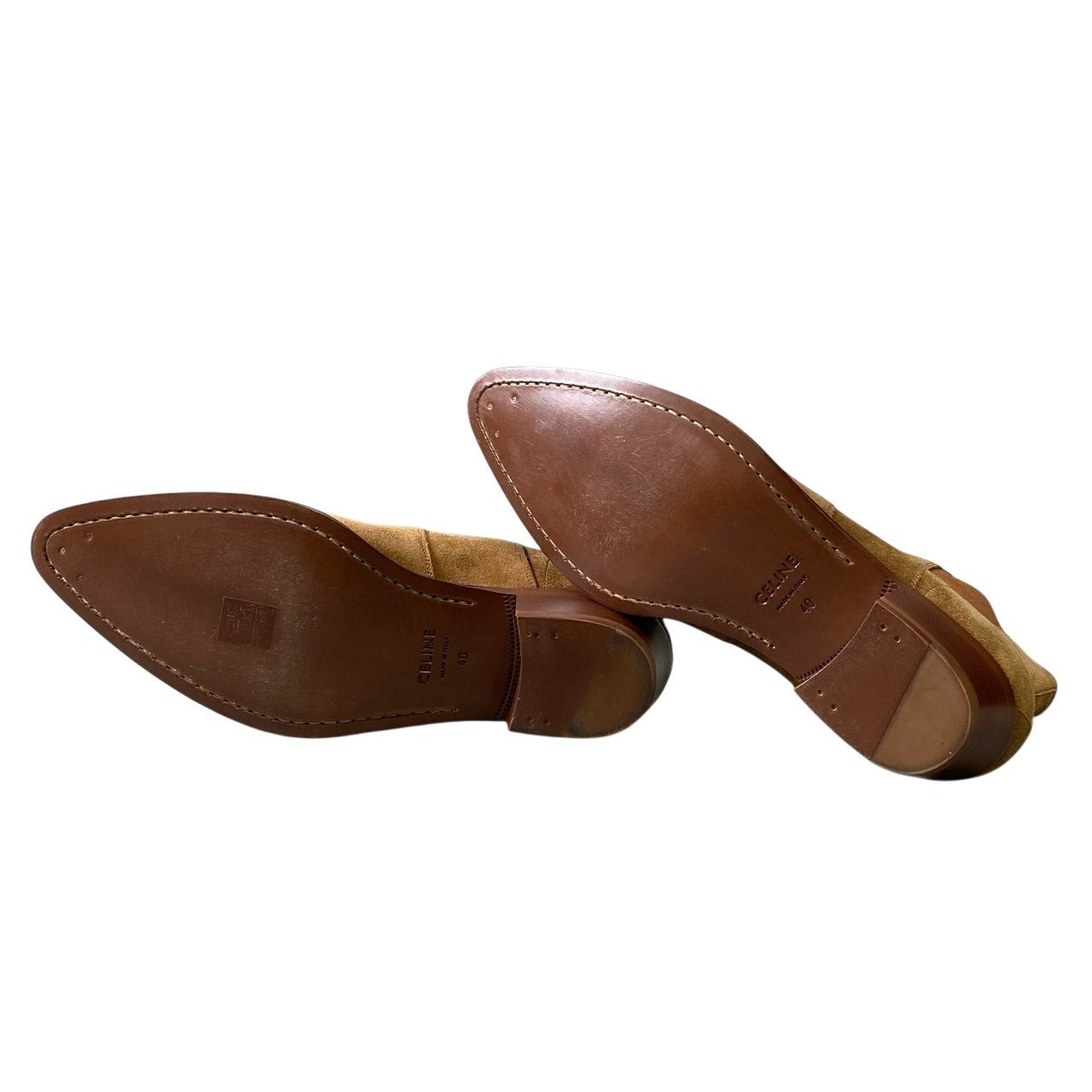 1L11【極美品】CELINE セリーヌ エディスリマン ウエスタンブーツ チェルシーブーツ ハバナ サイズ40 ベージュ スウェード メンズ 男性用 靴k02i