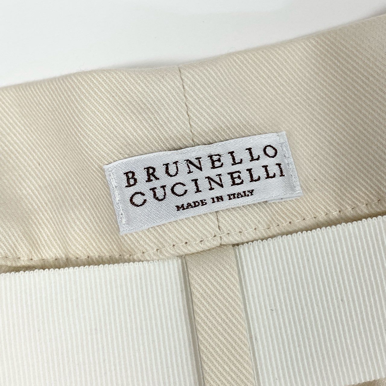 39d14 BRUNELLO CUCINELLI ブルネロクチネリ ベルテッドパンツ ハイウエストパンツ 34 アイボリー レディースu02t