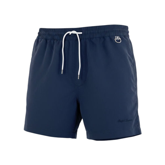 23e14 【新品保管品】RALPH LAUREN ラルフローレン Purple Label パープルレーベル スイムパンツ ハーフパンツ 水着 Mサイズ ネイビー ポリエステル100％ メンズ 男性用u02t