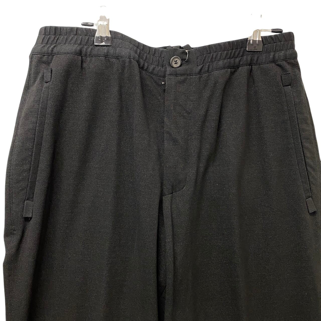 21f16【未使用タグ付】 LANVIN ランバン SLIM FIT テーパードパンツ 伸縮ストレッチ サイズ48 ブラック メンズ 紳士服u02t