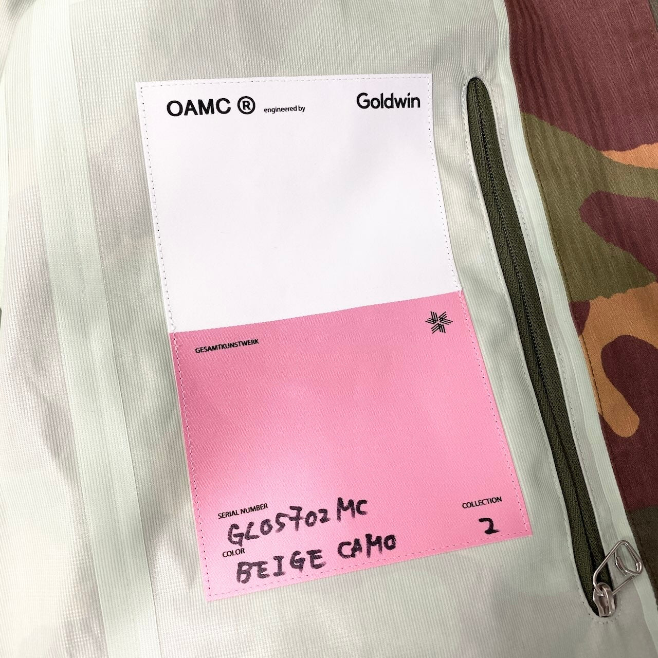 17d11 【新品同様】OAMC × GOLD WIN オーエーエムシー ゴールドウィン 3L Parka カモフラージュ  サイズ3(L) メンズ コートk02i