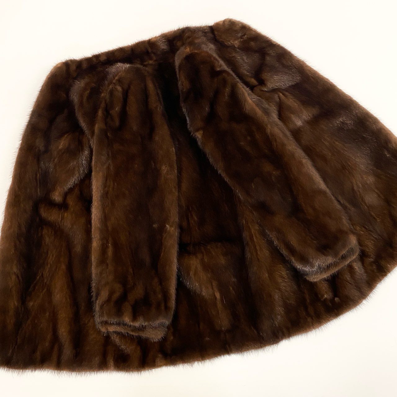 25j24 最高級毛皮 デミバフミンク ミンクコート 毛皮コート セミロングコート サイズ11 ブラウン ミンクファー レディースu02t