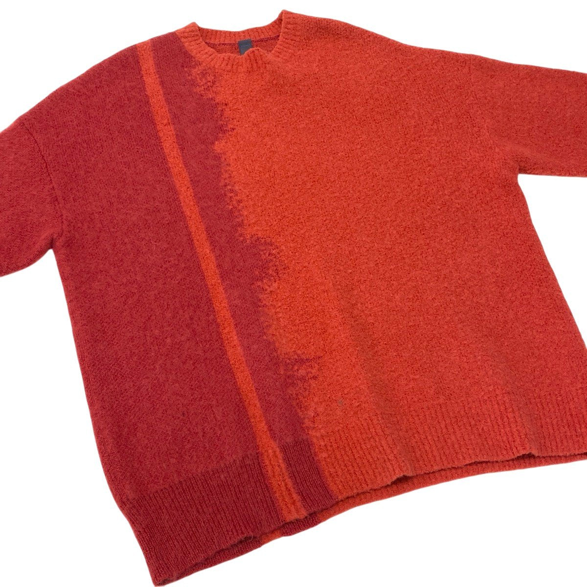 71g2 SHINYA KOZUKA シンヤコヅカ 21aw アルパカブレンド ニットセーター 2102SK59 サイズL/XL レッド オレンジ メンズu02t
