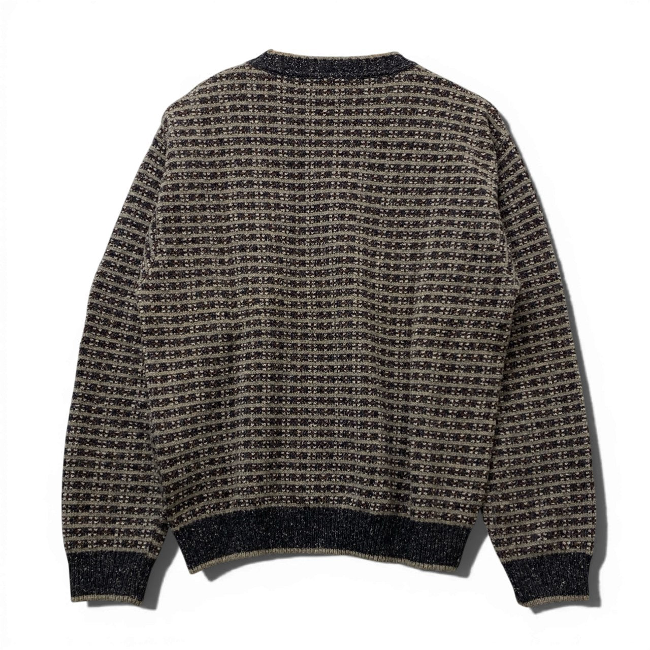 54b10 【美品】Ermenegildo Zegna エルメネジルドゼニア クルーネックニットセーター プルオーバー トップス Mサイズ マルチカラー メンズu02t