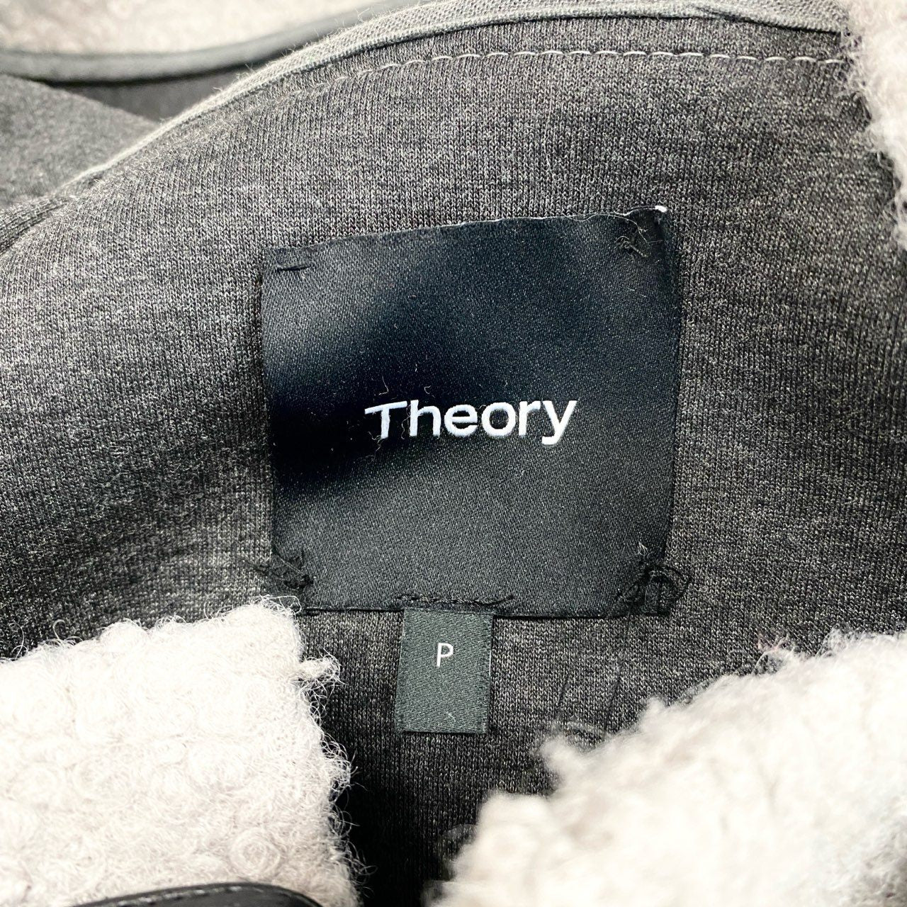 66c2 Theory セオリー Dawson Faux ダッフルコート サイズP グレー レディース コート アウターk02i