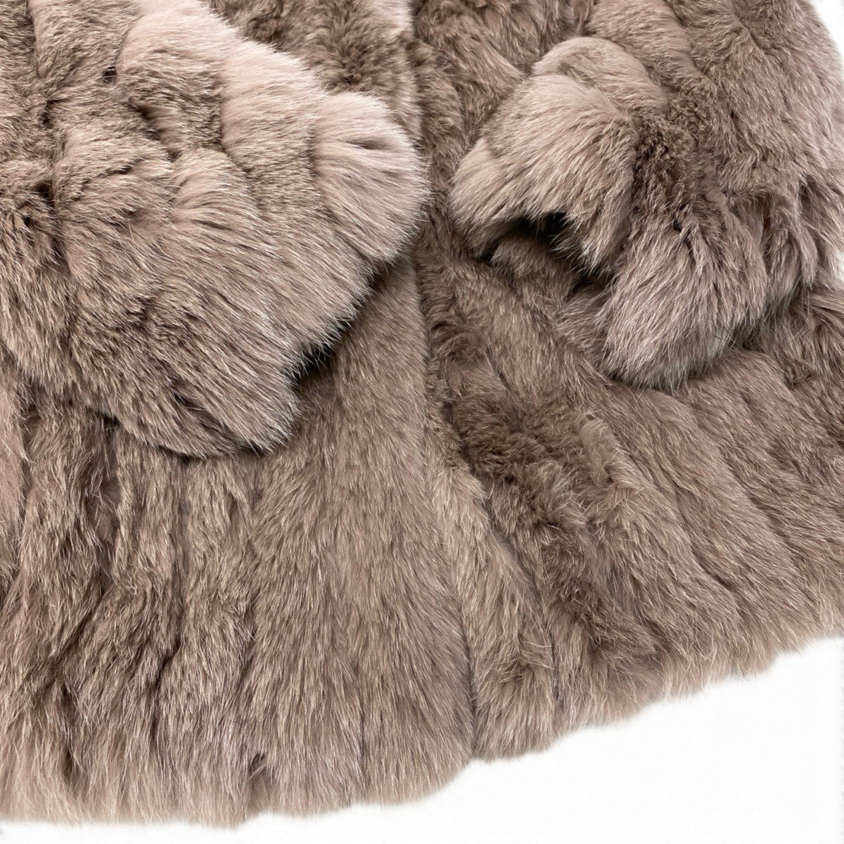 61i16 ROTINY 染め フォックスファー コート サイズ9 モカベージュ 本毛皮 Fox Fur Coatt18r