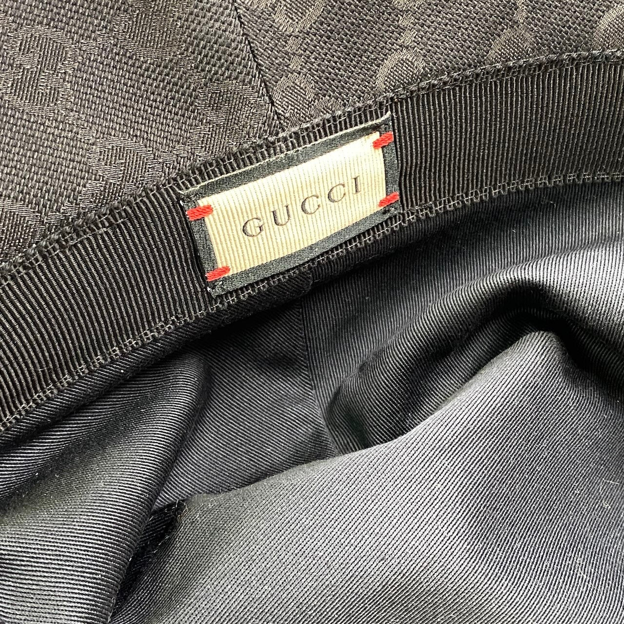 g11 GUCCI グッチ GGキャンバス フェドラ バケットハット GG Canvas Fedora Bucket Hat L 59cm ブラック 帽子