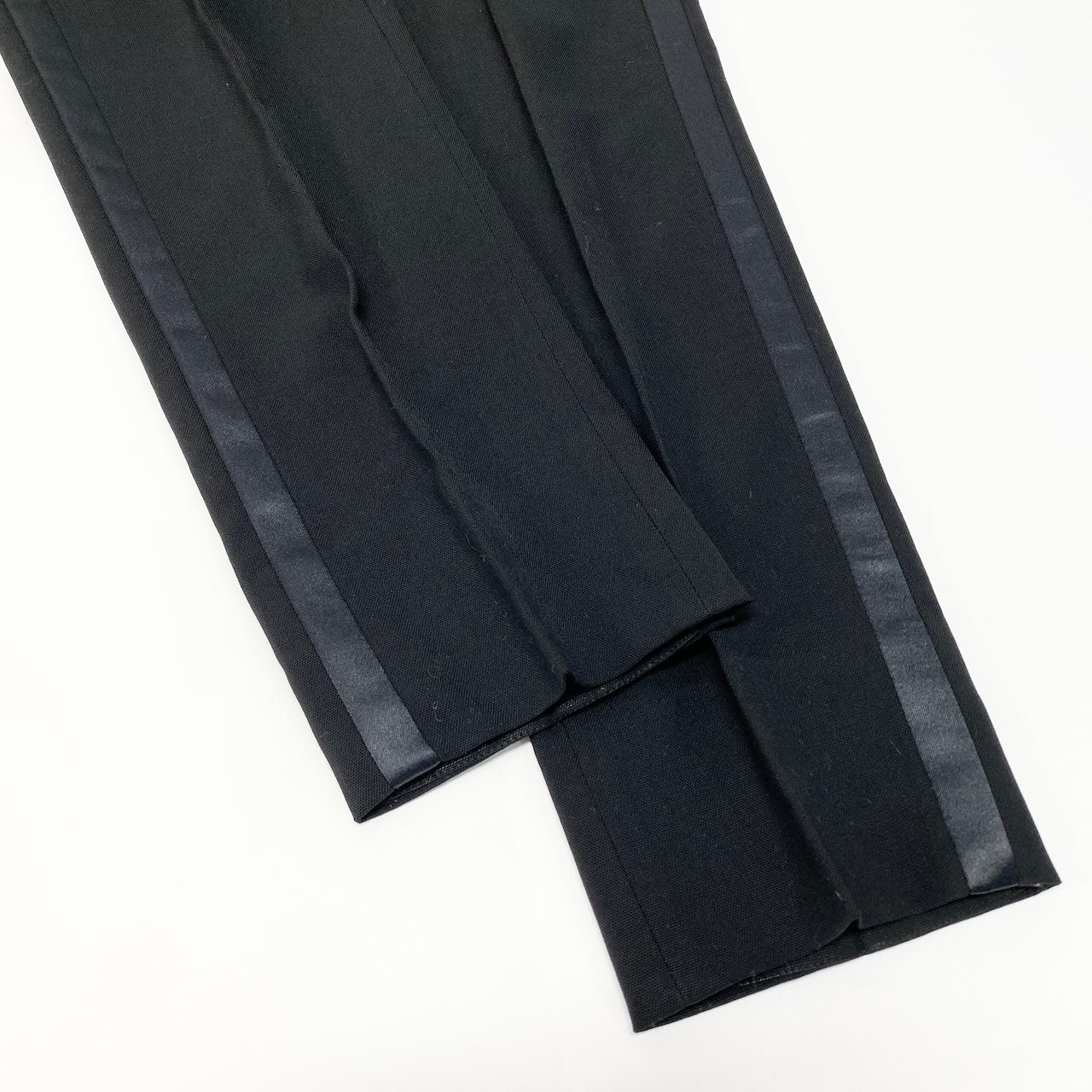 57c10 DIOR HOMME ディオールオム 2008年 スリムテーパードパンツ サイドライン スラックス サイズ40 ブラック メンズ ボトムk02i