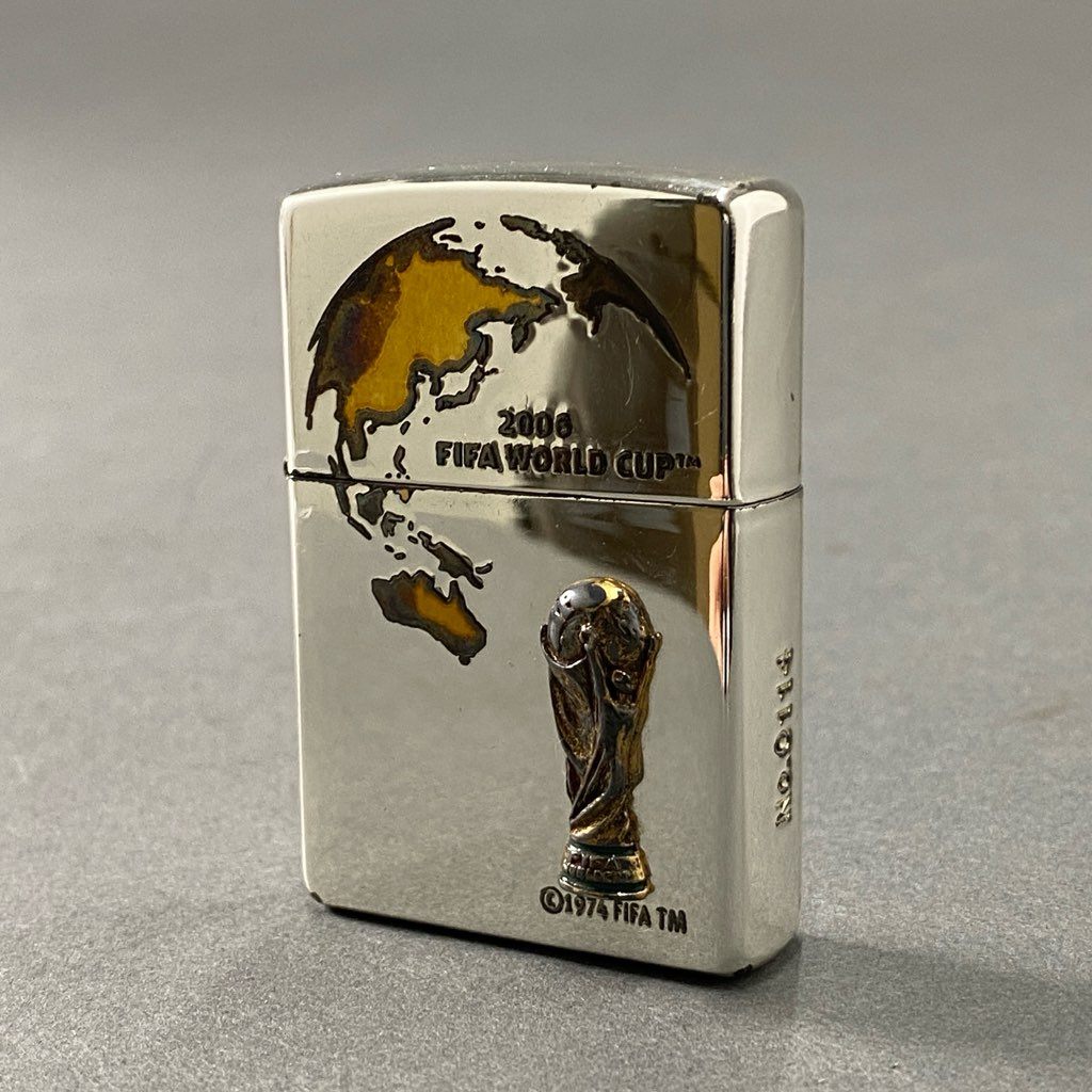 2d12 ZIPPO ジッポ USA製 2006 FIFA WORLD CUP ライター 2005年9月製 サッカー W杯 ワールドカップ GERMANY ドイツ 記念品 シルバー