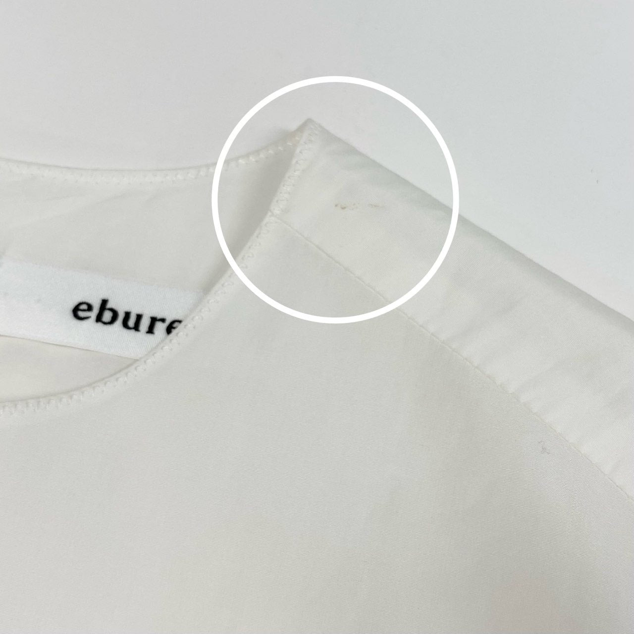 60j27《美品》ebure エブール コットンタイプライターウエストギャザーワンピース 半袖ワンピース フレア ロング丈 3310300303 36サイズ ホワイト レディースu02t