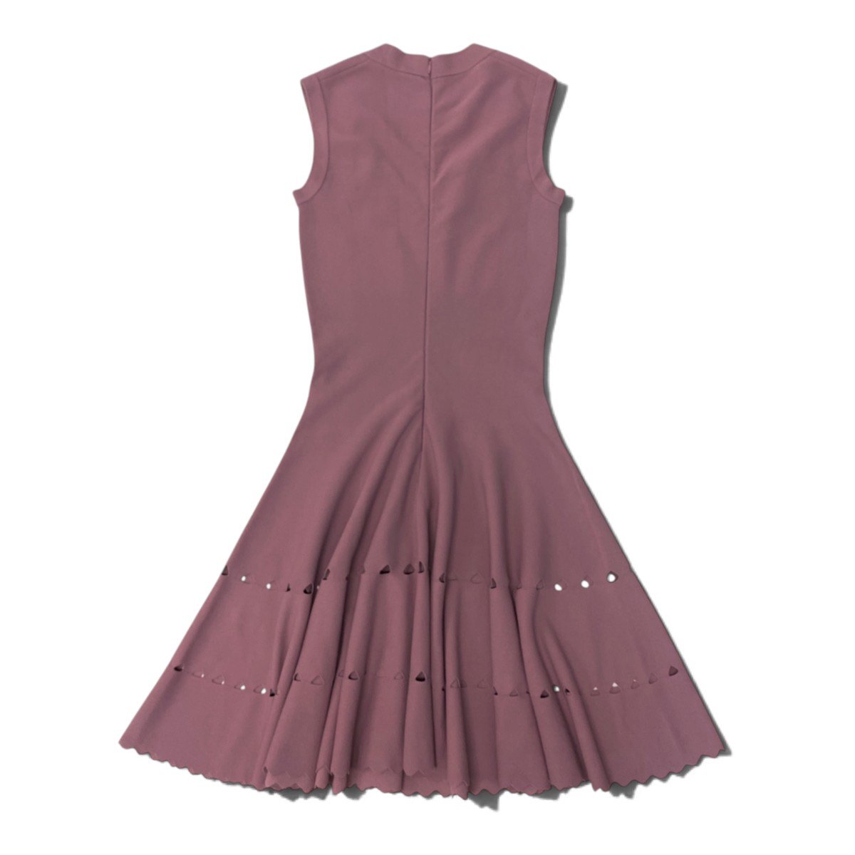 1j20 ALAIA アライア ノースリーブワンピース フレアドレスワンピース スクエアネック イタリア製 38サイズ ピンク レディース 女性用u02t
