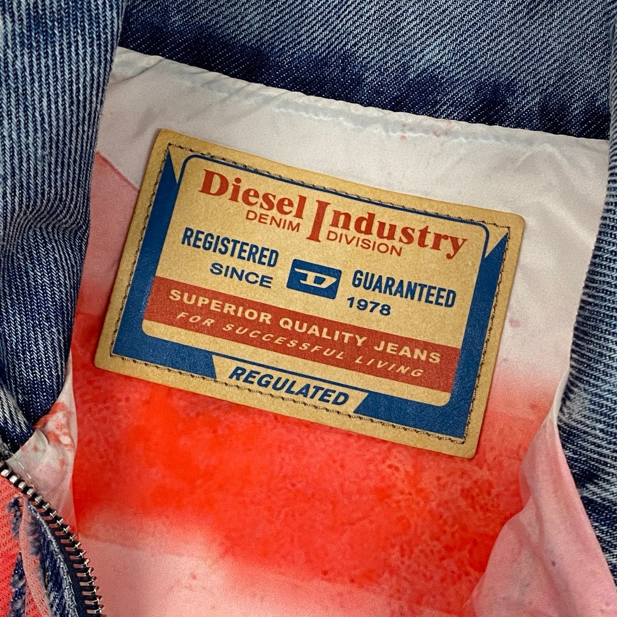 i25 【新品保管品】DIESEL 24SS D-Krap-Fse シースルーデニム トラックジャケット Mサイズ マルチカラー メンズ 男性用u02t