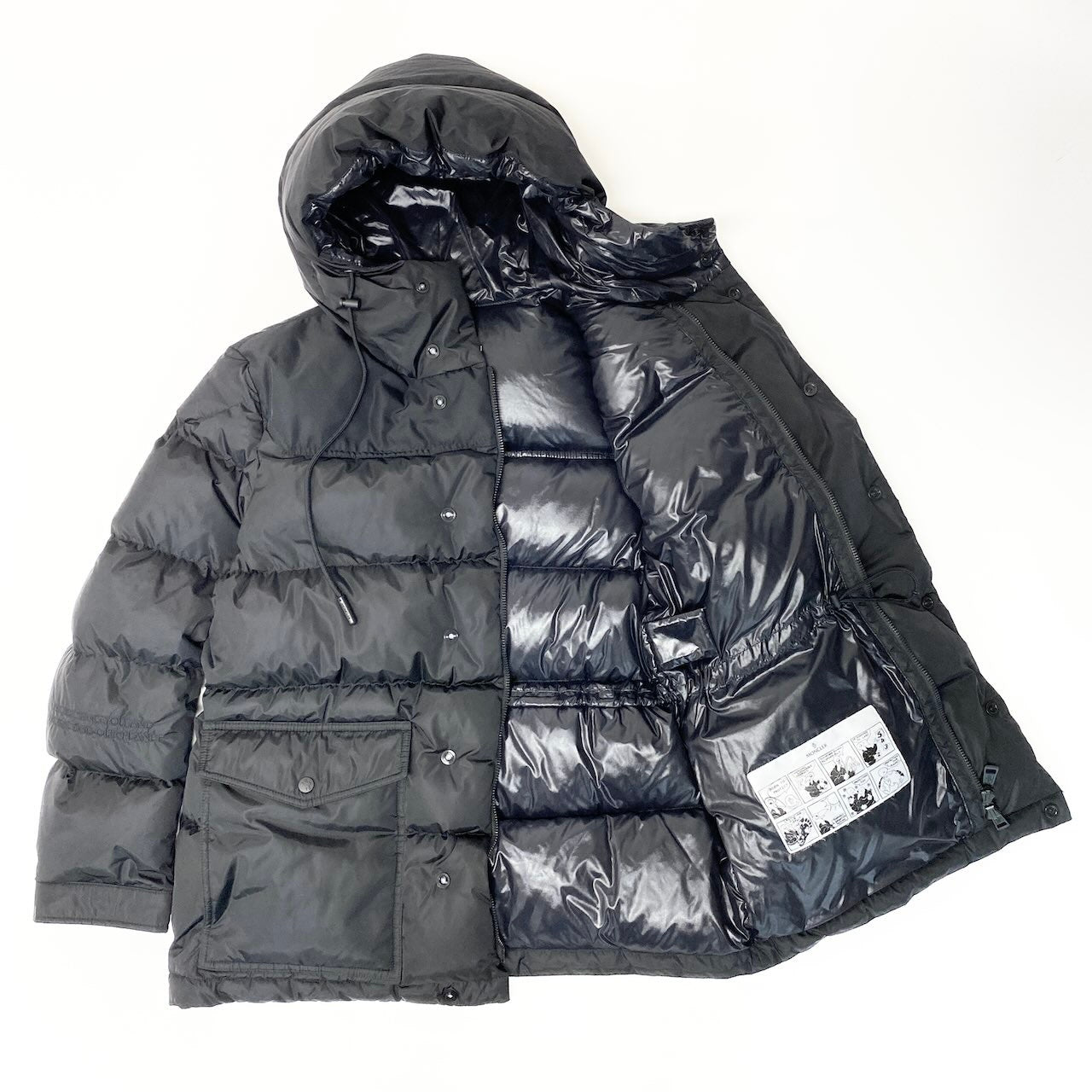 62d5 《美品》 MONCLER モンクレール ERQUY エルキュイ ダウンコート H10931A00100 サイズ2 ブラック メンズ着用可 Down Coatt18r