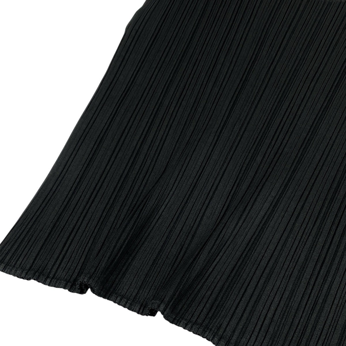 Ah28 PLEATS PLEASE プリーツプリーズ ノースリーブ プリーツカットソー サイズ3 ブラック ポリエステル レディースo07t