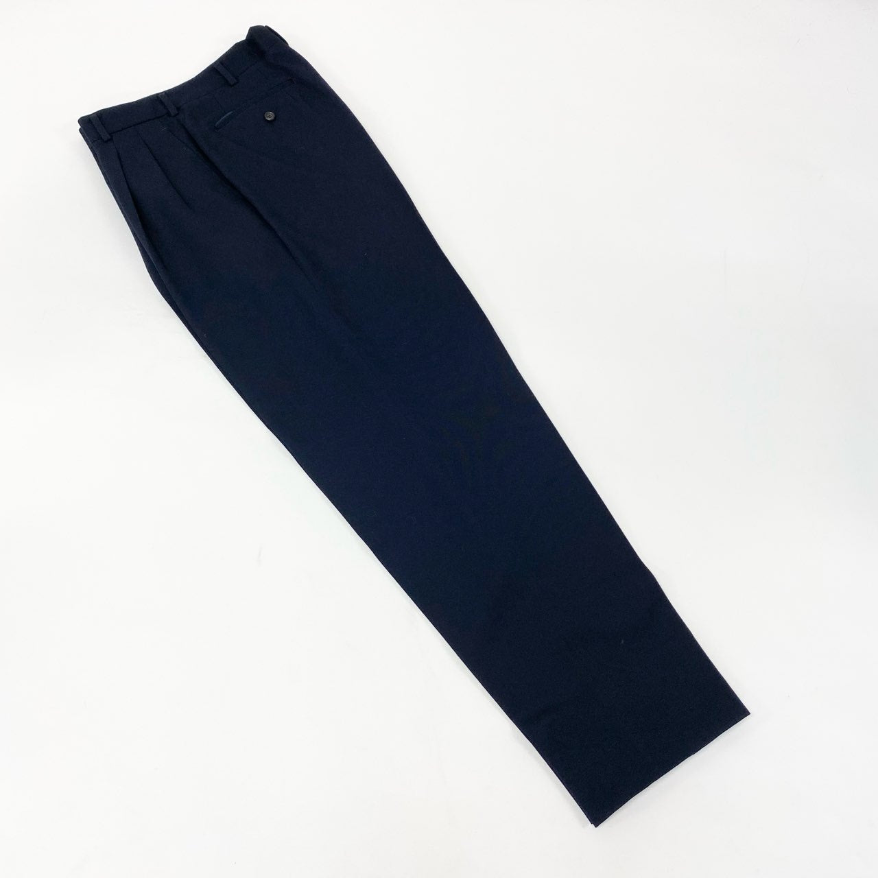 6k1 COMME des GARCONS HOMME コムデギャルソンオム 田中オム セットアップスーツ ダブルブレスト テーラードジャケット 無地 タックパンツ スラックス フォーマル  AD1992 M ネイビー ウール100％o07t