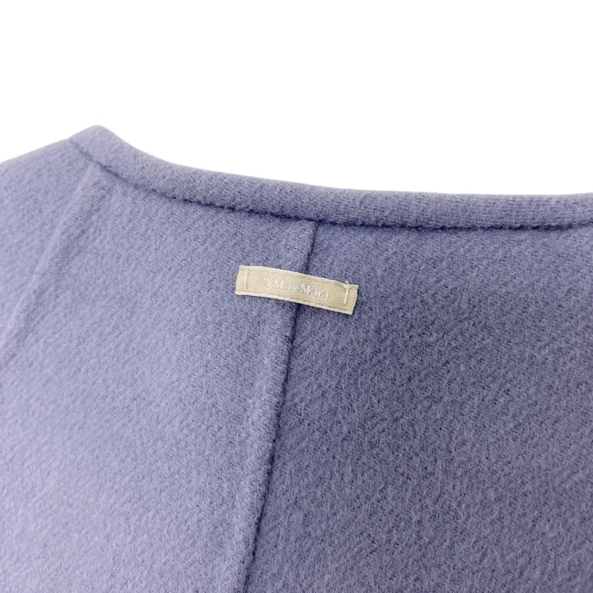 26g14 'S Max Mara エスマックスマーラ クチートアマーノ ノーカラーコート アンゴラ混 サイズ36 ブルー系 レディース 女性用u02t
