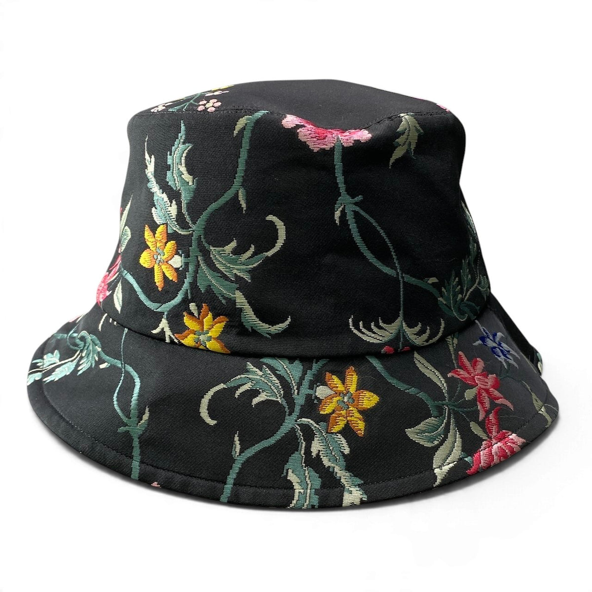 j15 【未使用】 Christian Dior クリスチャンディオール TEDDY-D オブリーク リバーシブル バケットハット 花柄 32PFL923I153 サイズ57 ブラック ポリエステル100％ レディース