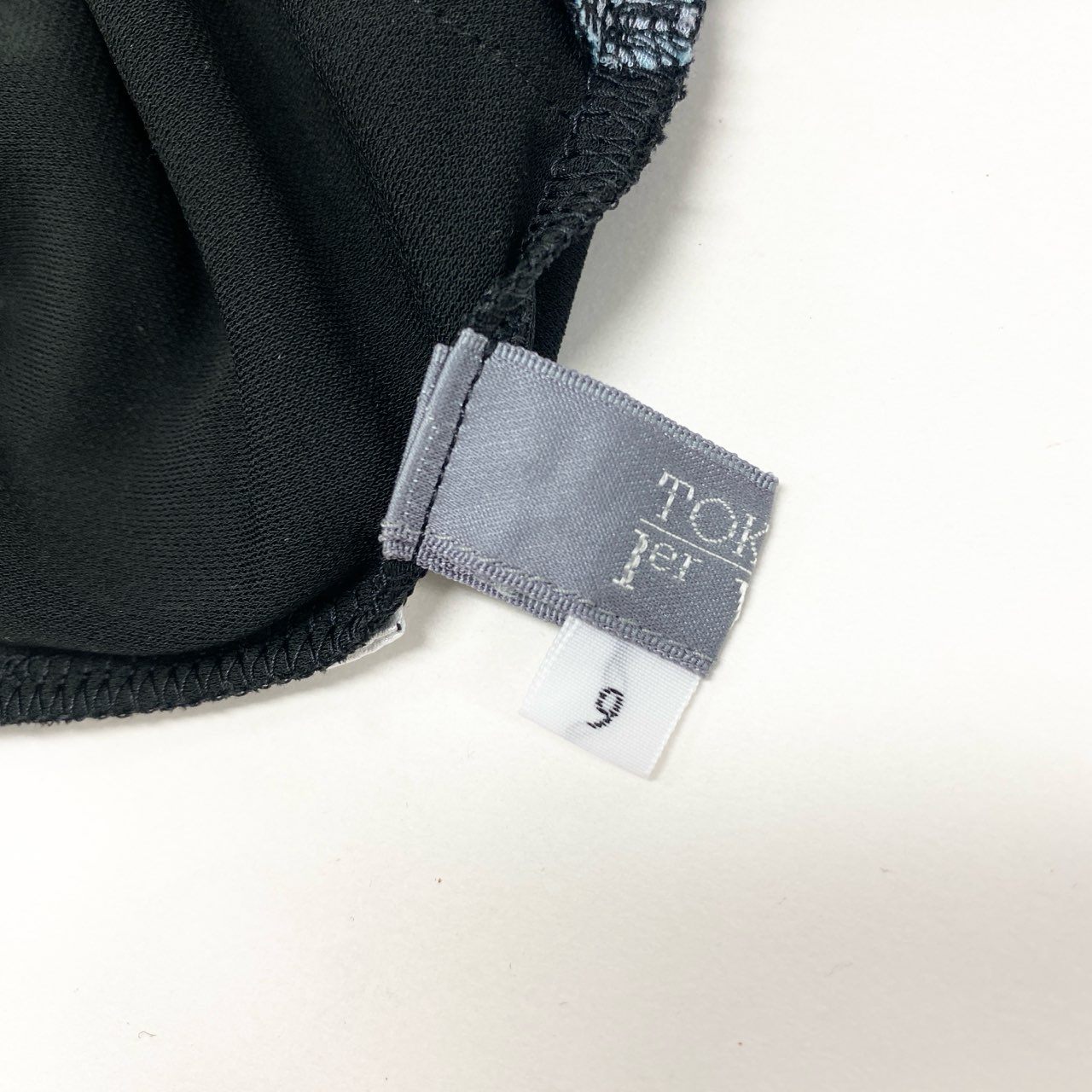 28k29 TOKUKO 1er VOL トクコプルミエヴォル 長袖 ロングワンピース 異素材切替 花柄プリント ストレッチ○ レディース 女性用 9 ブラックu02t