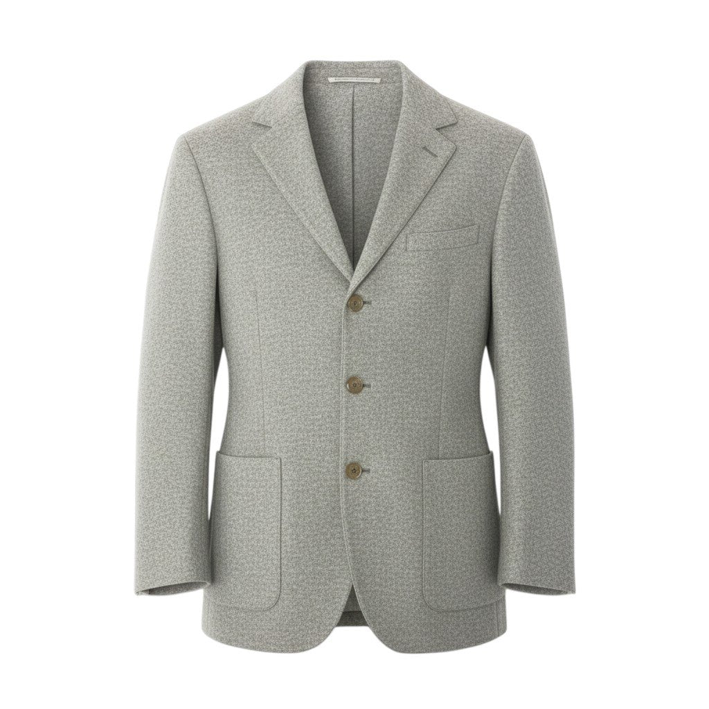 36c10【美品】ENRICO MANDELLI エンリコマンデッリ カシミヤテーラードジャケット ブレザー アウター 50サイズ グレー メンズ 男性用o07t