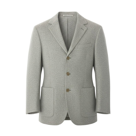 36c10【美品】ENRICO MANDELLI エンリコマンデッリ カシミヤテーラードジャケット ブレザー アウター 50サイズ グレー メンズ 男性用o07t