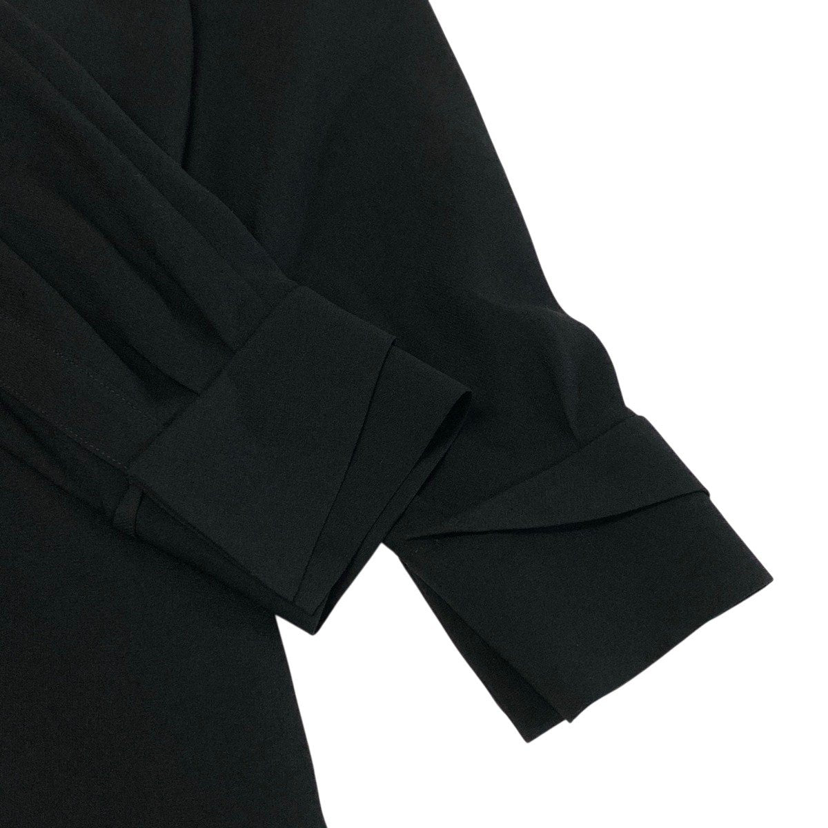 j16 【美品】ISSEY MIYAKE シャツワンピース ウエストリボン 日本製 IM31FJ006 2サイズ ブラック レディース 女性用u02t