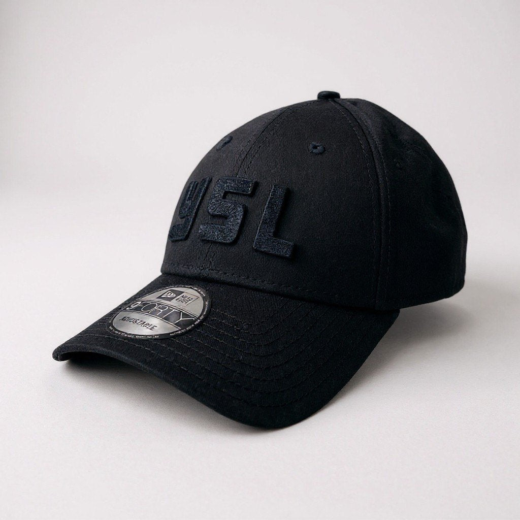 a23 《美品》 SAINT LAURENT サンローラン × NEW ERA ニューエラ YSL ロゴキャップ 677333 ONE SIZE ブラック LOGO CAPt18r