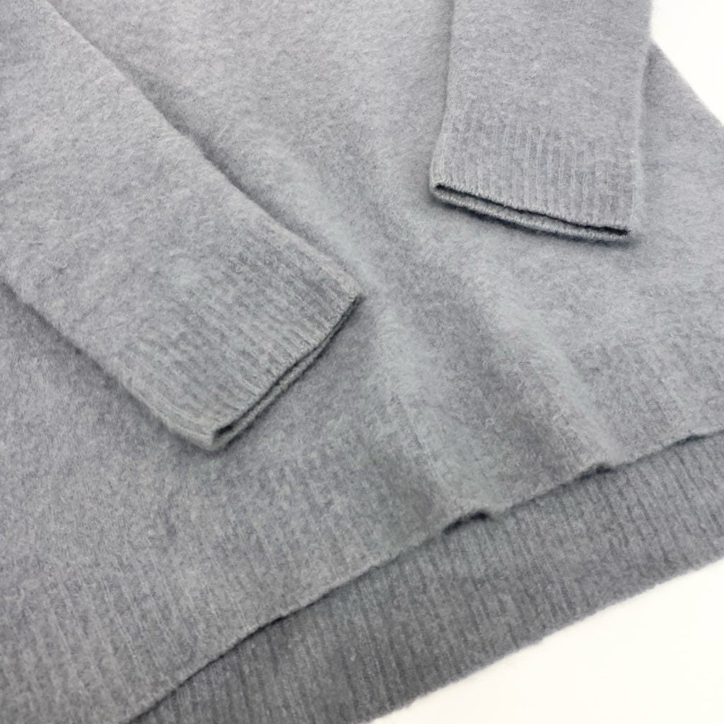 40l25 ATON エイトン FUR CASHIMIYA CREW カシミヤニット ニットセーター 6930938 04サイズ グレー カシミヤ100％ レディースo07t