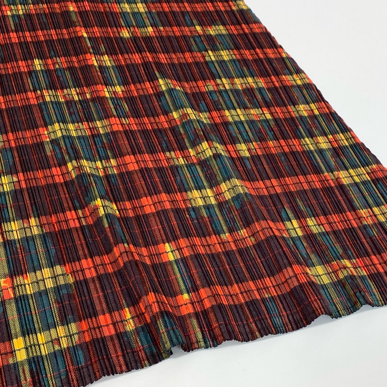 Ad12 PLEATS PLEASE プリーツプリーズ タータンチェック ノースリーブワンピース プリーツワンピース サイズ1 マルチカラー レディースta1
