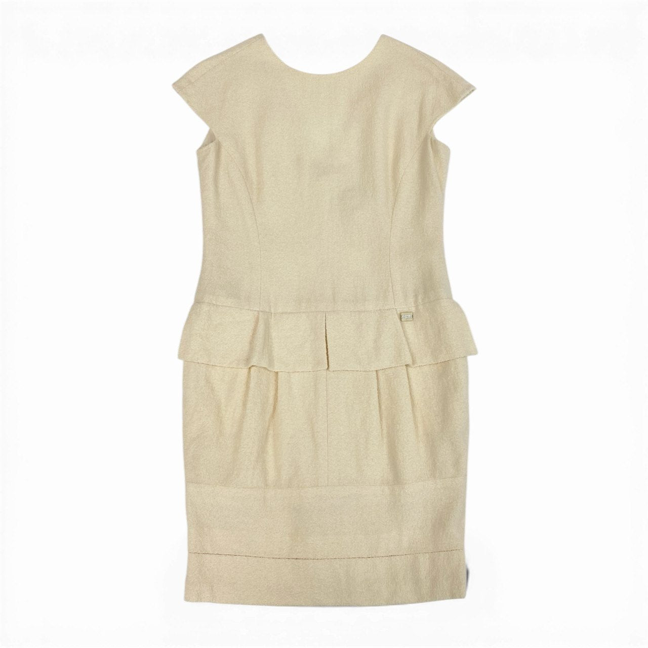 b26 CHANEL シャネル P42639 2011年 ツイード素材 ワンピース サイズ38 オフホワイト レディースta1