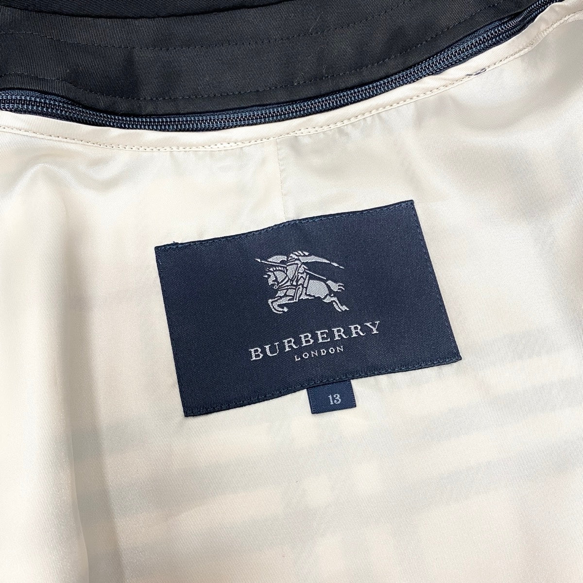 42e13 《極美品》 BURBERRY LONDON バーバリー ノバチェック トレンチコート ライナー着脱可 サイズ13 ブラック 女性用 レディースt18r