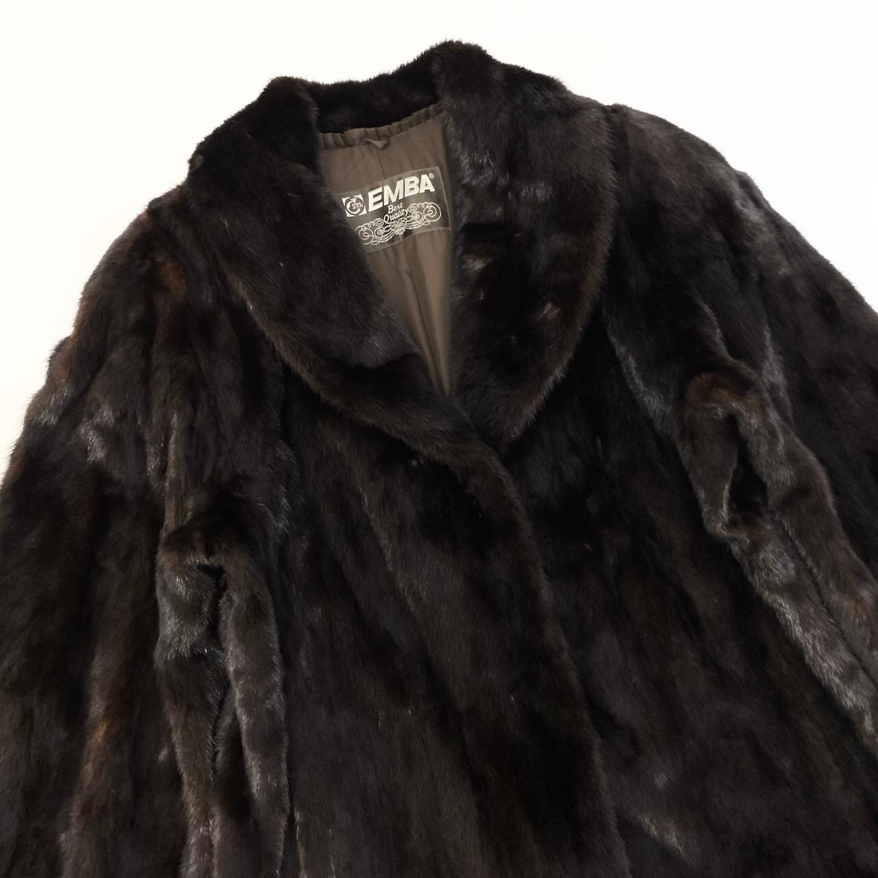 13c21 EMBA エンバ ダークミンク ロングコート ダークブラウン 最高級本毛皮 毛質◎ Dark Mink Fur Long Coatt18r