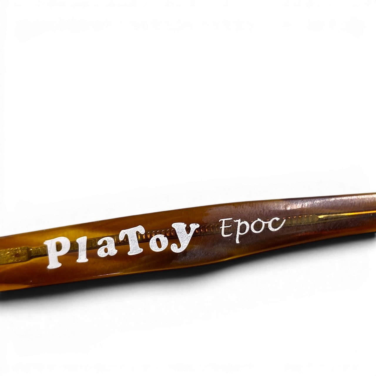 e4 PlaToy Epoc プラトーイ エポック 眼鏡 メガネ アイウェア べっ甲 鼈甲 フルリム ウェリントン ブラウン系 ユニセックス 男女兼用u02t