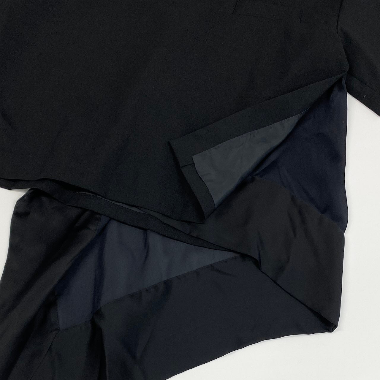 Ae11 sacai 21SS Suiting Mix Pullover 半袖カットソー 21-05650 1サイズ ブラック レディース 女性用ta1