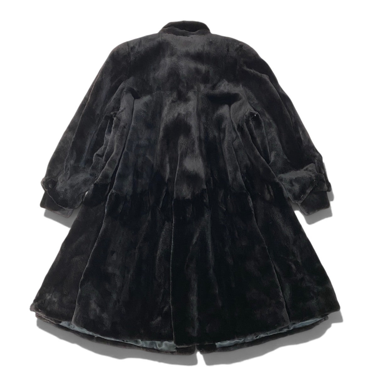 62i16 Herbette シェアードミンク ファーロングコート サイズF ブラック 本毛皮 Mink Fur Long Coatt18r