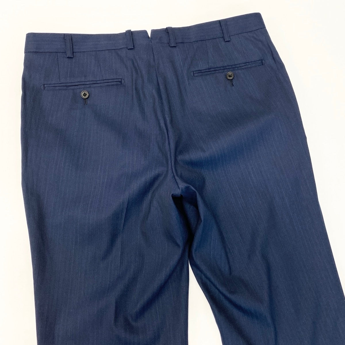 36e27①【美品】 azabu tailor 麻布テーラー Loro Piana ロロピアーナ生地 セットアップ オーダースーツ シングル 2B XLサイズ ネイビー メンズ 紳士服u02t