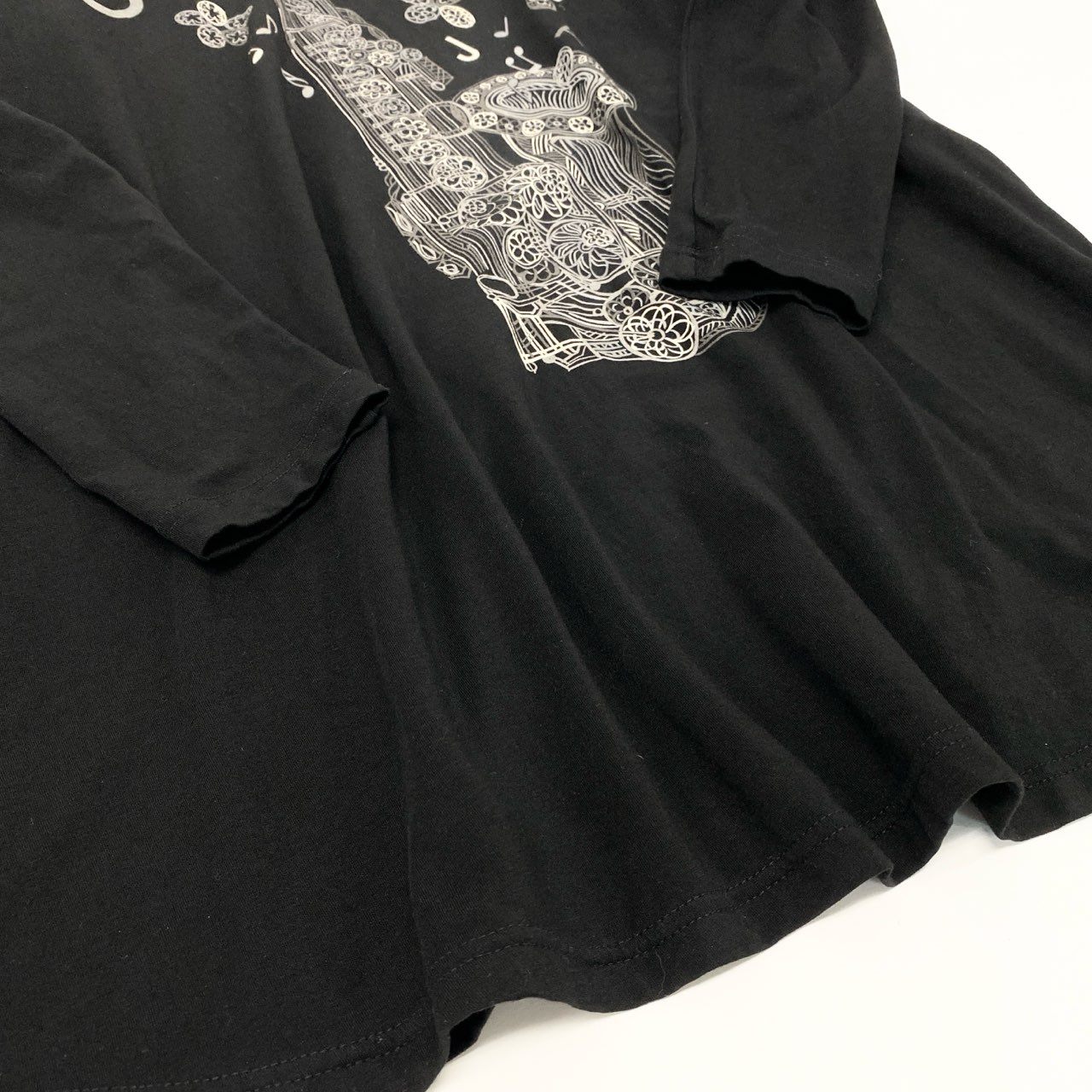 18k20 TOKUKO 1er VOL トクコプルミエヴォル モックネック チュニックワンピース 長袖 ストレッチ○ 楽器 プリント レディース 女性用 9 ブラックu02t