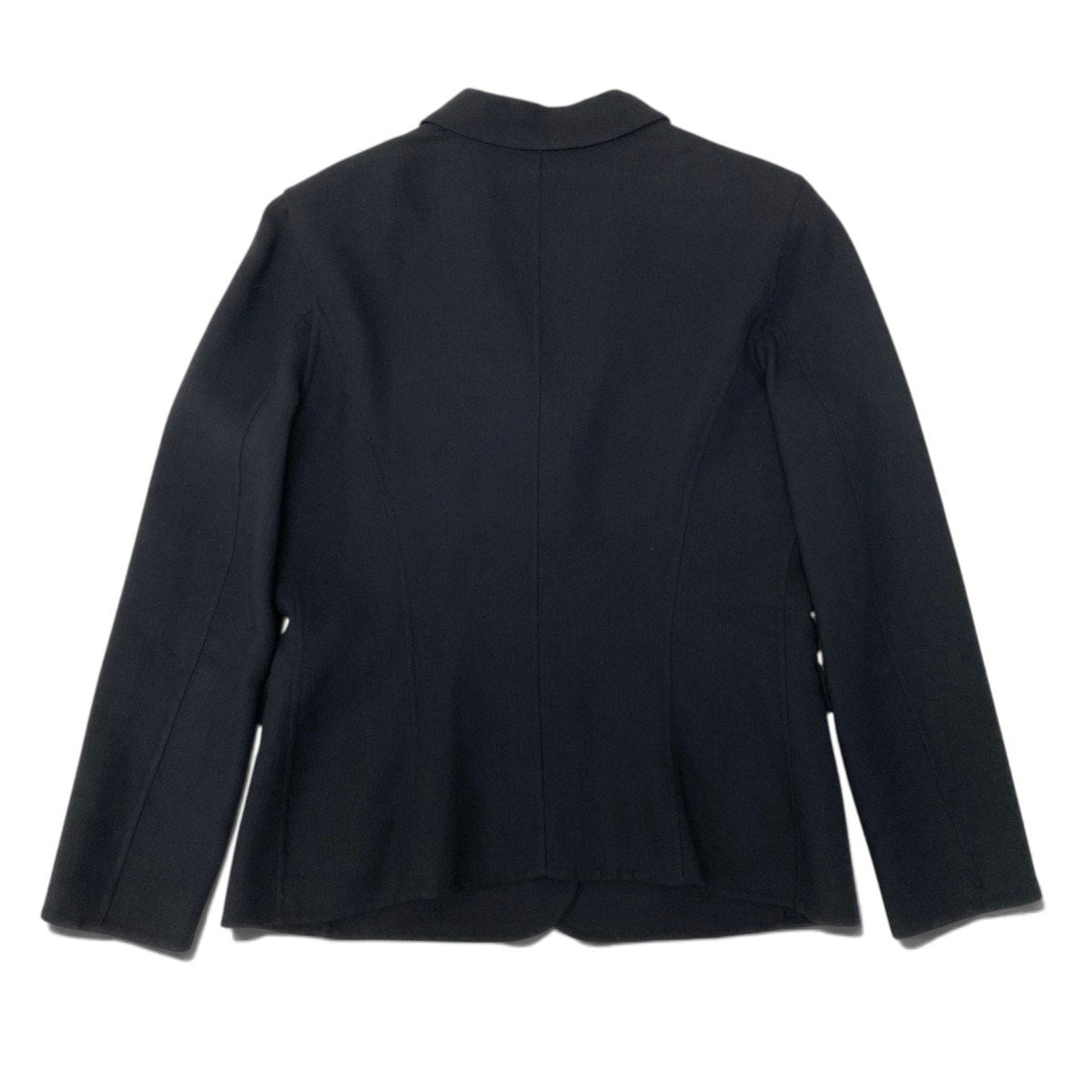 93h3 ARMANI COLLEZIONI アルマーニコレツィオーネ テーラードジャケット 伸縮ストレッチ フォーマル サイズ44 ブラック レディース 女性用o07t