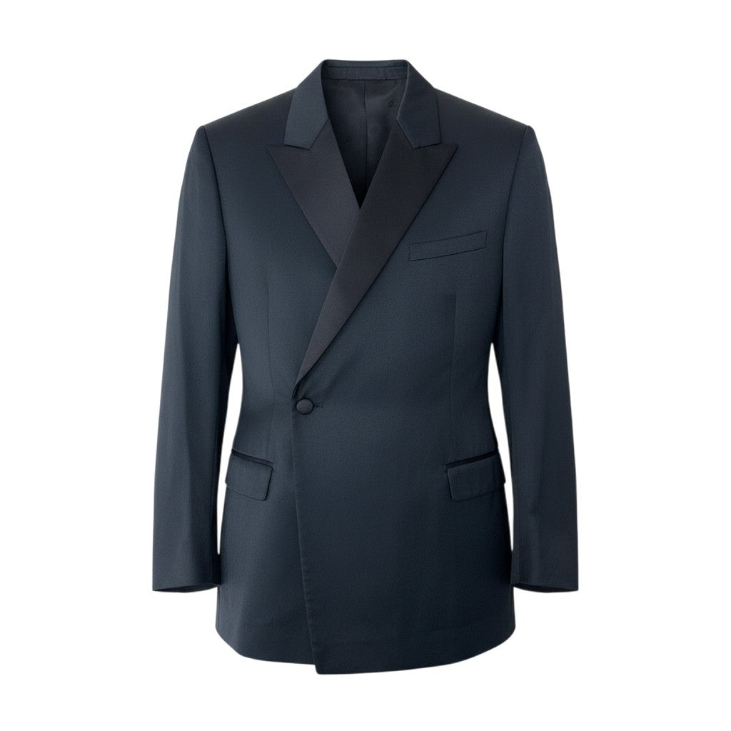 28j15 【極美品】 DIOR ディオール テーラードジャケット シングル 1B 無地 サイズ48C ブラック メンズ 紳士服u02t