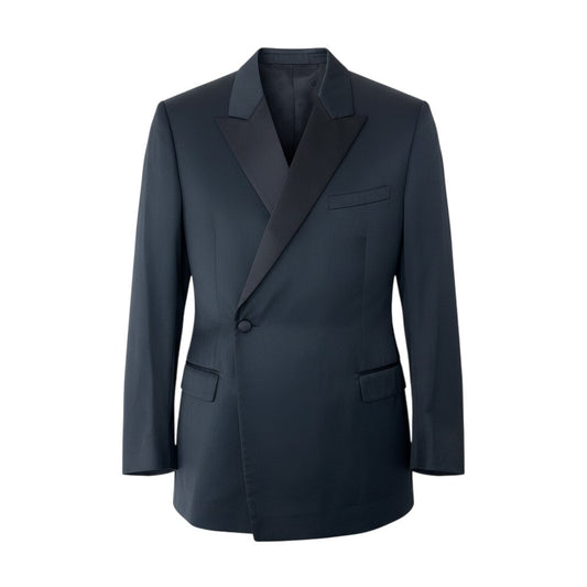 28j15 【極美品】 DIOR ディオール テーラードジャケット シングル 1B 無地 サイズ48C ブラック メンズ 紳士服u02t