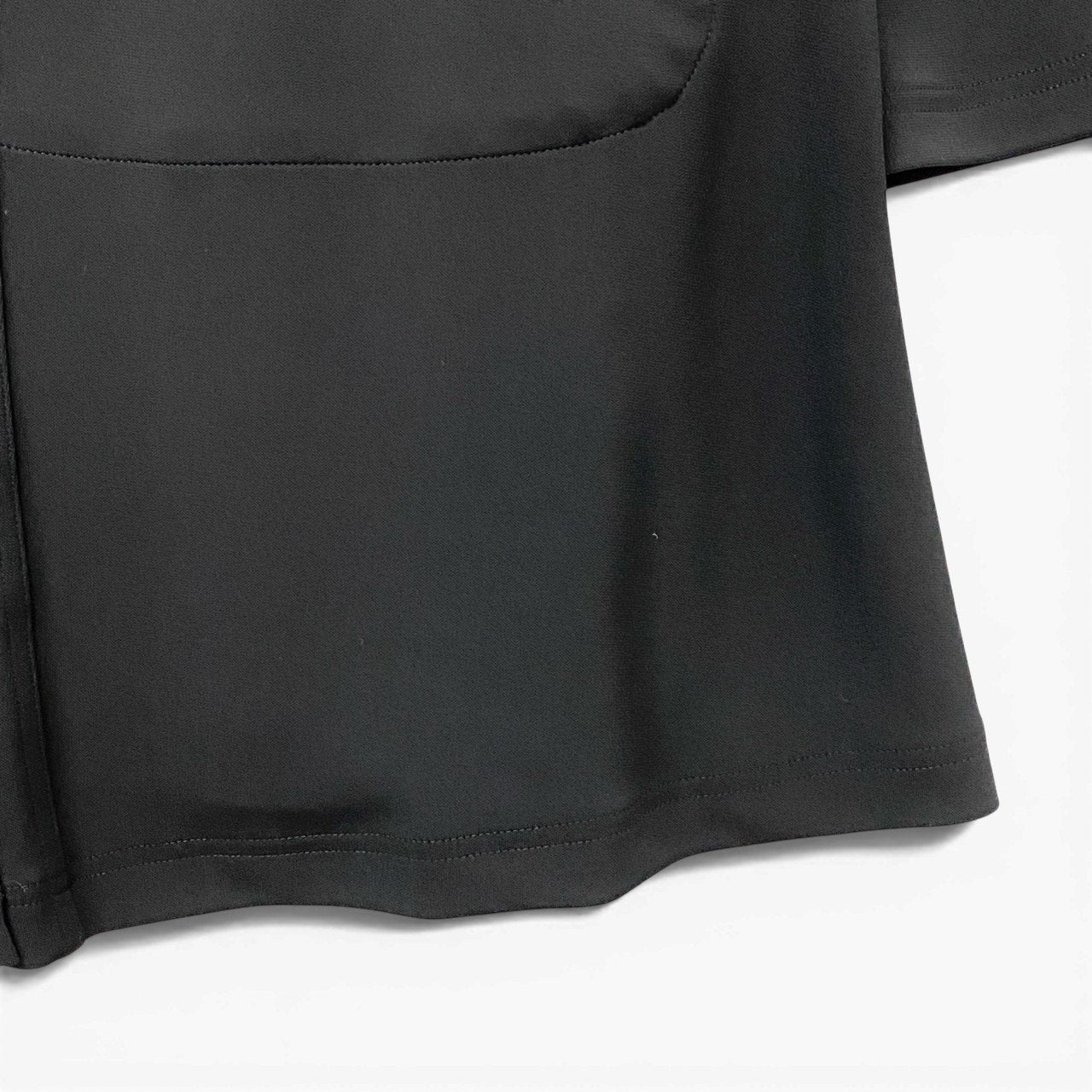 30b18 TOKUKO 1er VOL トクコプルミエヴォル ロングシャツワンピース ノーカラーシャツ ロングスリーブ 伸縮ストレッチ○ レディース 女性用 サイズ9 ブラックu02t