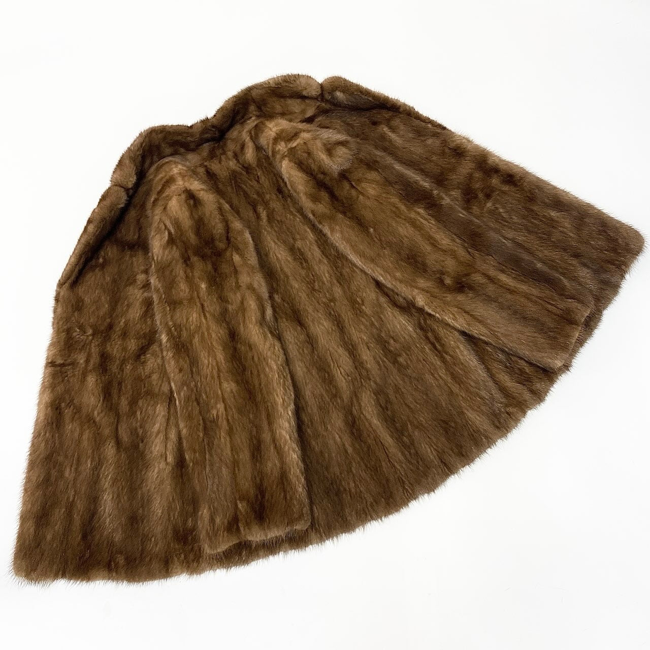 13d14 《美品》 パステルミンク ファーコート Pastel Mink Fur Coat サイズ11 茶系 本毛皮 リアルファーt18r