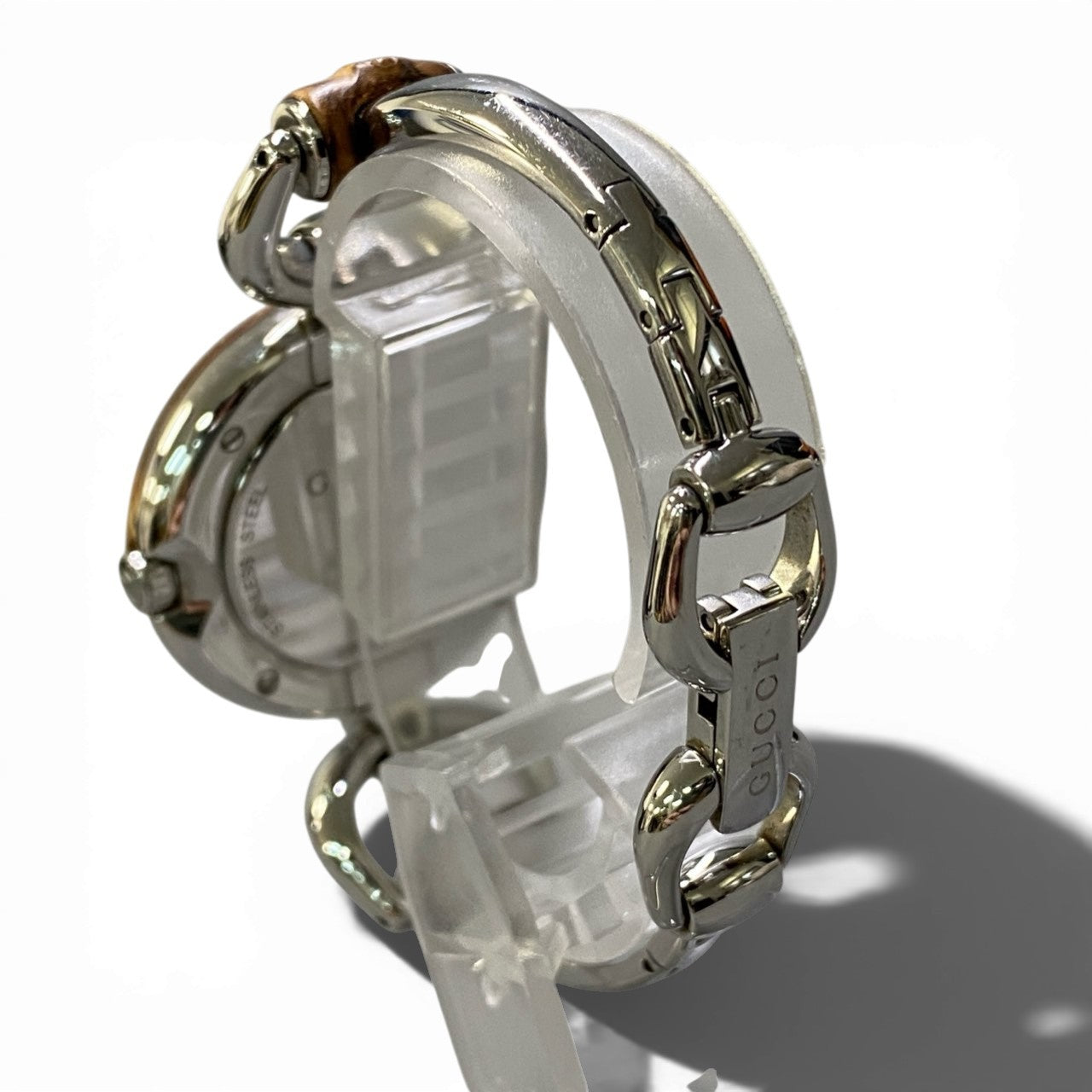 b13【箱有り】稼働品 GUCCI グッチ バンブー 腕時計 2針 ユニセックス bamboo watch 2 hands unisexta1