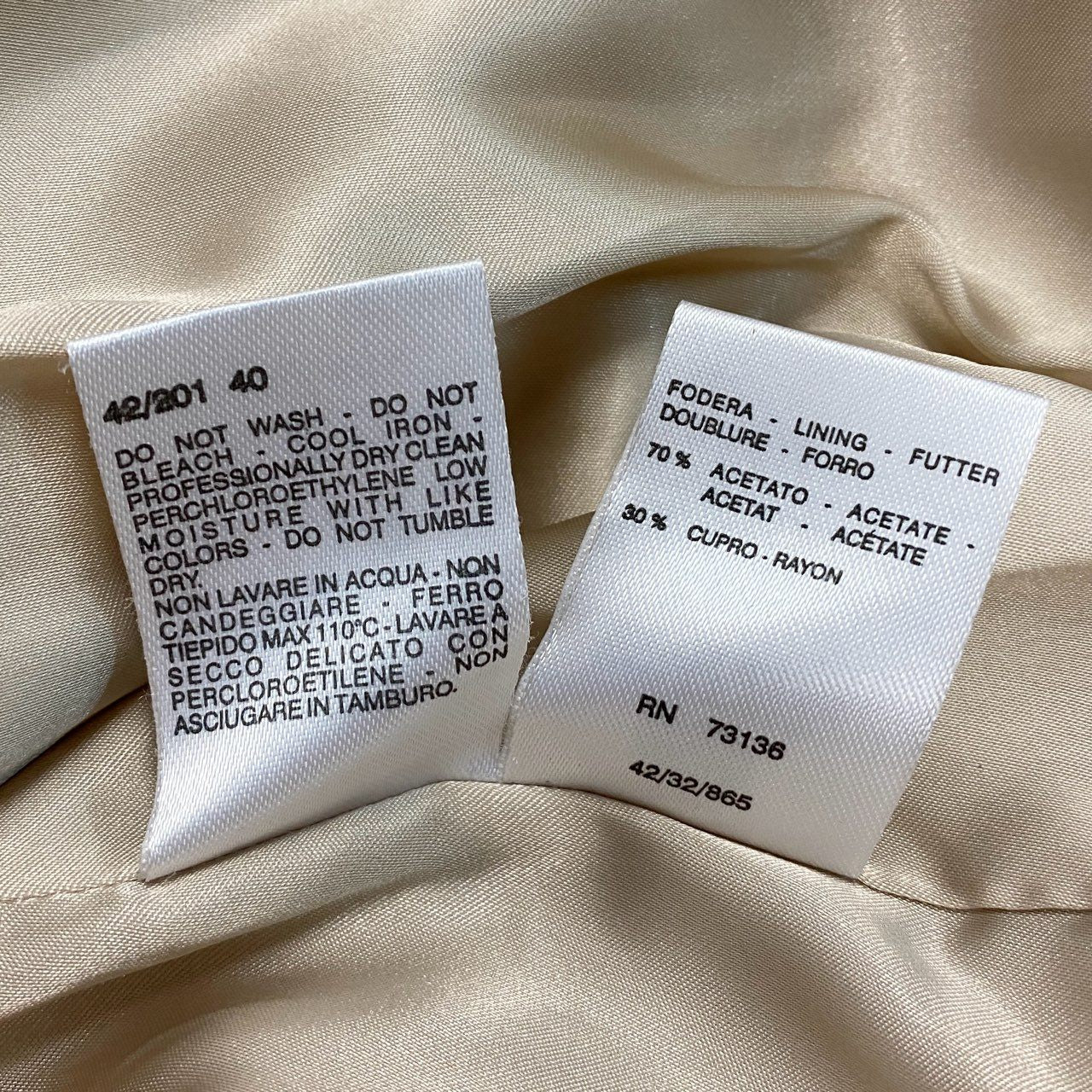 52a21 《美品》 MAX MARA マックスマーラ 銀タグ Wool Long Coat  ウールロングコート サイズ36 ベージュ イタリア製t18r