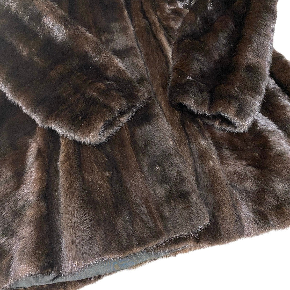 91h9 Sansuri FUR COLLECTION デミバフミンク ロングコート 丈105cm 裾幅250cm F ブラウン 最高級本毛皮 Mink Fur Long Coat 裾幅250cmt18r