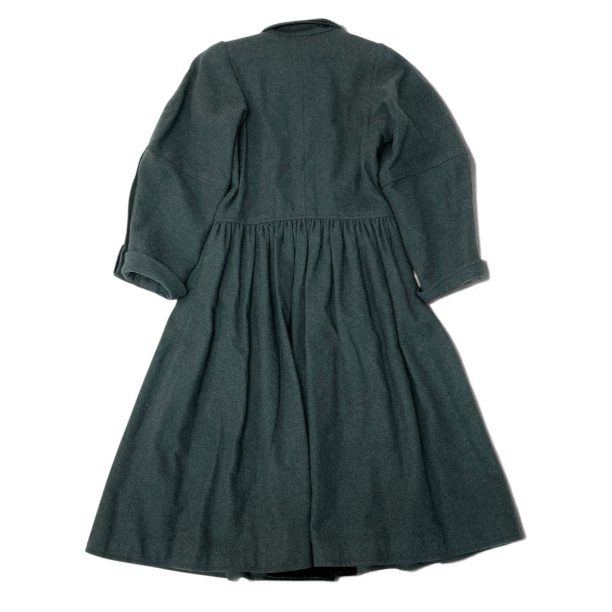 11i13 SAINT LAURENT サンローラン リヴゴーシュ ヴィンテージコート Rive Gauche Vintage Coat Size 34 グリーン MADE IN FRANCEt18r
