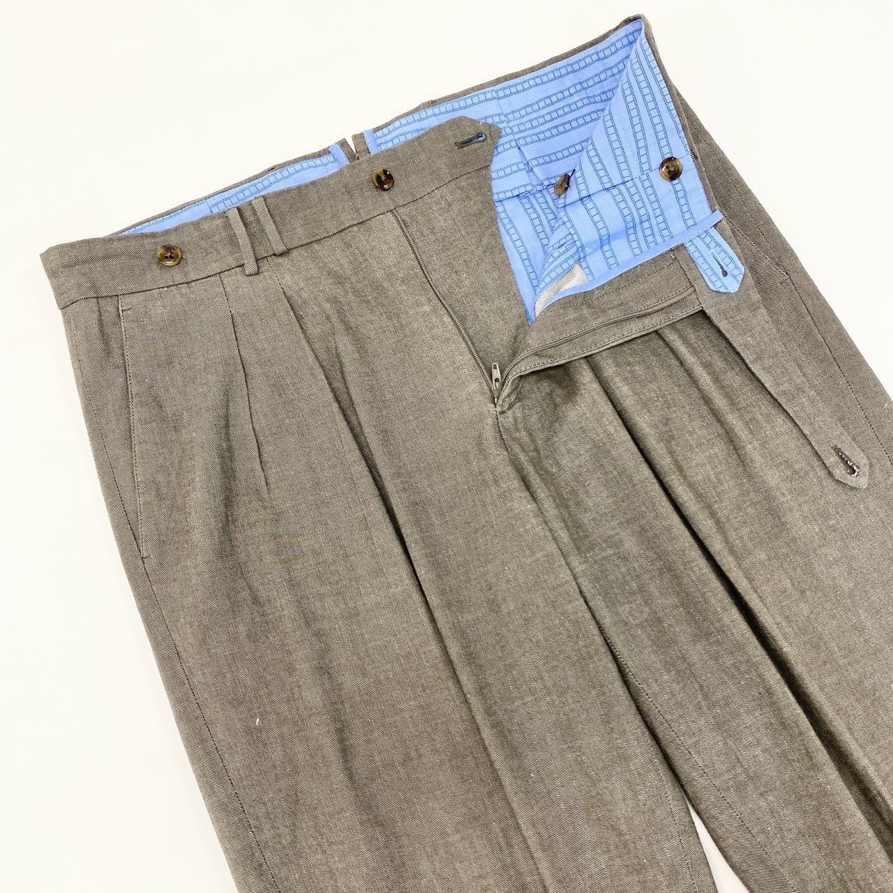 81j8 《美品》PT01 ピーティーゼロウーノ タックスラックスパンツ キャロットフィット ストレッチ ボトムス 46サイズ ブラウン メンズo07t
