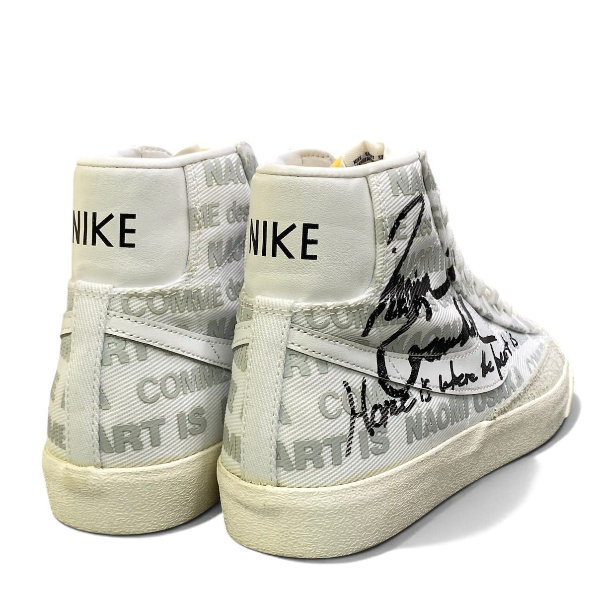 1i13 《美品》 NIKE ナイキ × COMME des GARCONS コムデギャルソン BLAZER MID スニーカー DA5383-100 26cm ホワイト シューズt18r