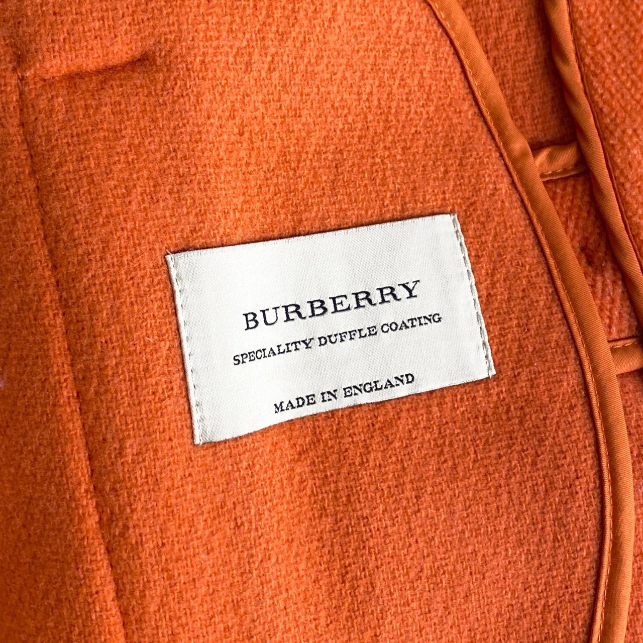 85h28 【英国製】BURBERRY LONDON バーバリーロンドン SPECIALITY DUFFULE スペシャリティ ダッフルコート ショートダッフル L相当 オレンジ レディース アウター